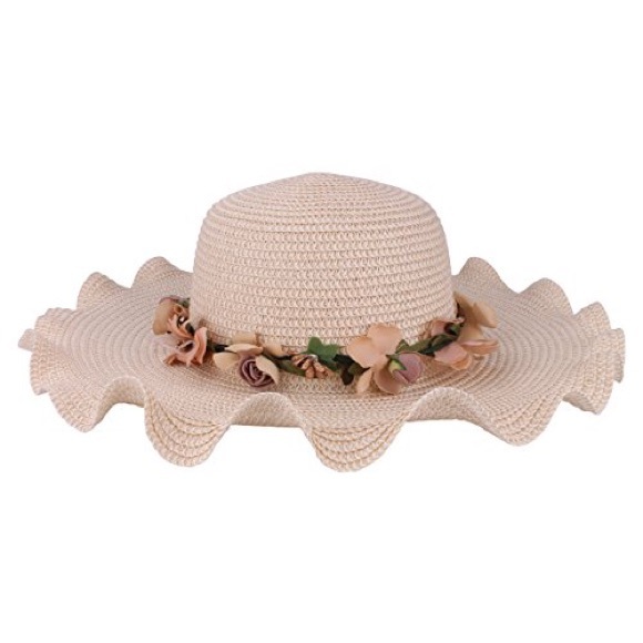 Floral Straw Floppy Hat - Picture 1 of 6